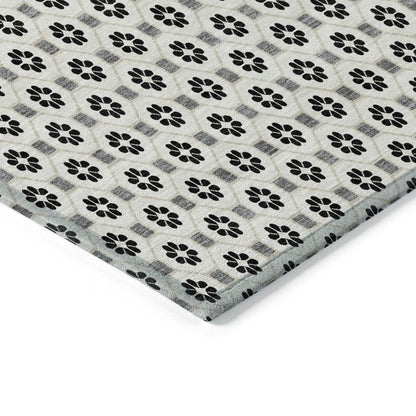 LOOMLAN Rugs Symara Ivory Washable Indoor-Outdoor Rug