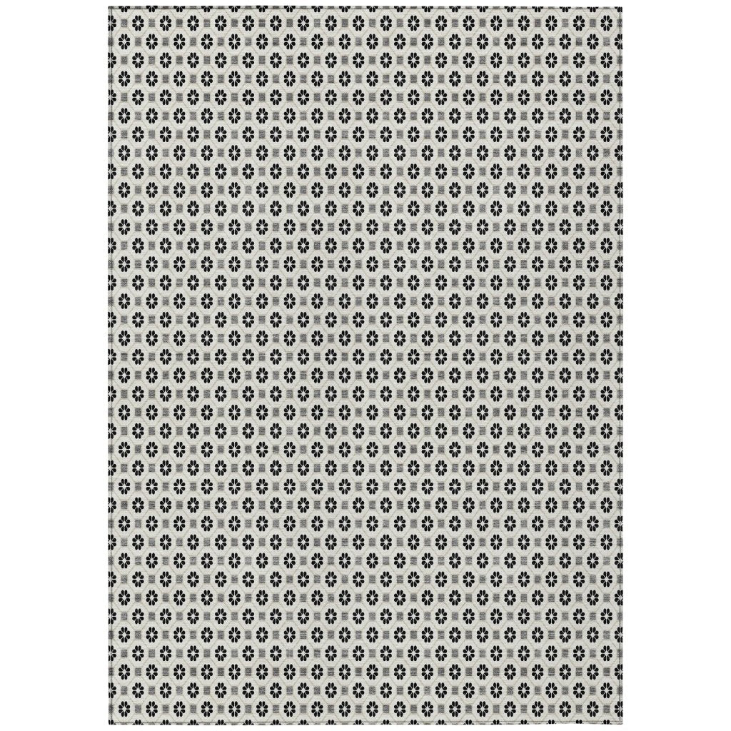 LOOMLAN Rugs Symara Ivory Washable Indoor-Outdoor Rug