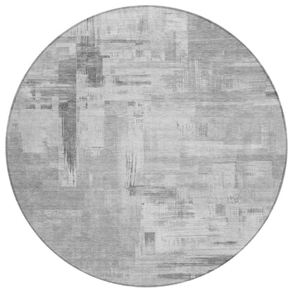 LOOMLAN Rugs Syrene Gray Washable Indoor-Outdoor Rug