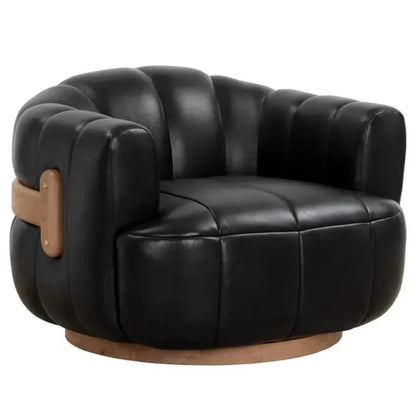 SUNPAN Tadeo Leather Swivel Lounge Chair