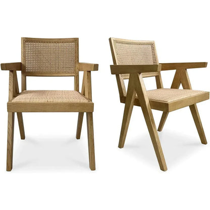 Moe's Home Takash Rattan Dining Arm Chair 2PC
