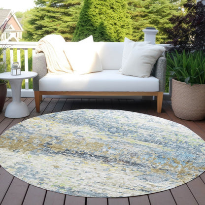 LOOMLAN Rugs Talia Blue Washable Indoor-Outdoor Rug