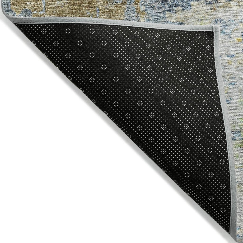 LOOMLAN Rugs Talia Blue Washable Indoor-Outdoor Rug