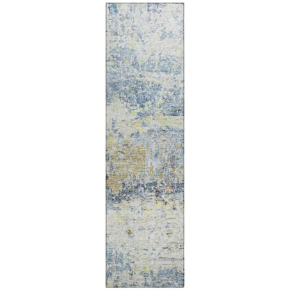 LOOMLAN Rugs Talia Blue Washable Indoor-Outdoor Rug
