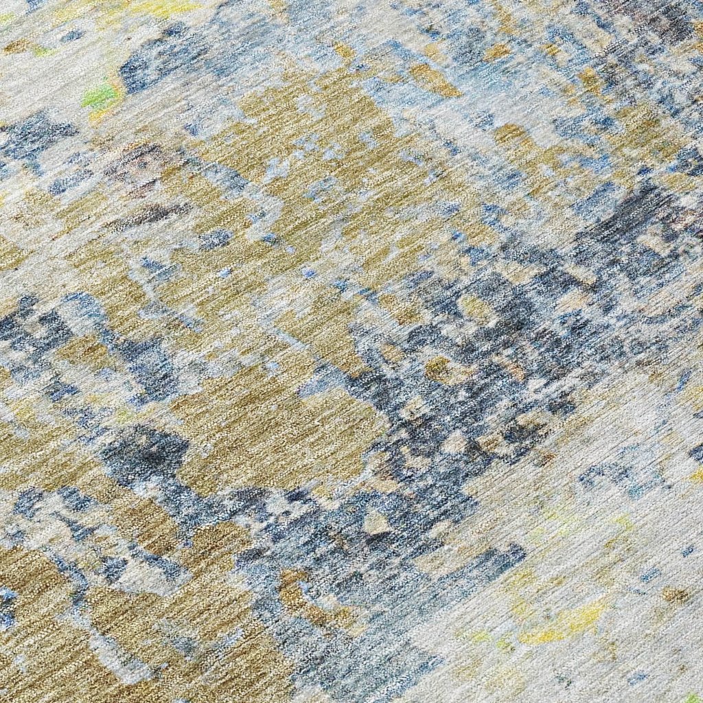 LOOMLAN Rugs Talia Blue Washable Indoor-Outdoor Rug