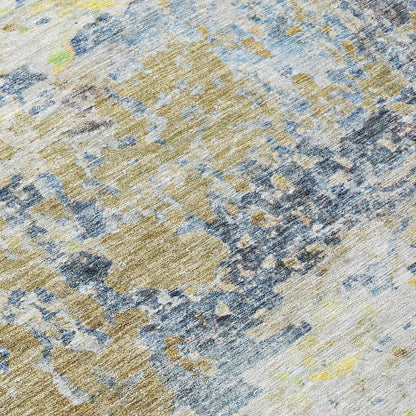 LOOMLAN Rugs Talia Blue Washable Indoor-Outdoor Rug