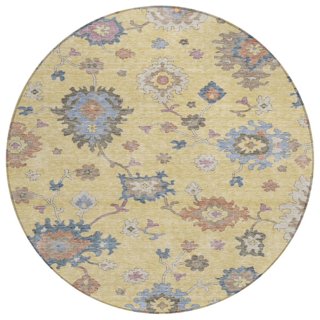 LOOMLAN Rugs Talitha Gold Washable Indoor-Outdoor Rug
