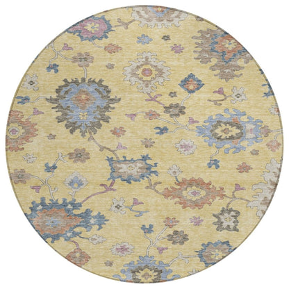 LOOMLAN Rugs Talitha Gold Washable Indoor-Outdoor Rug