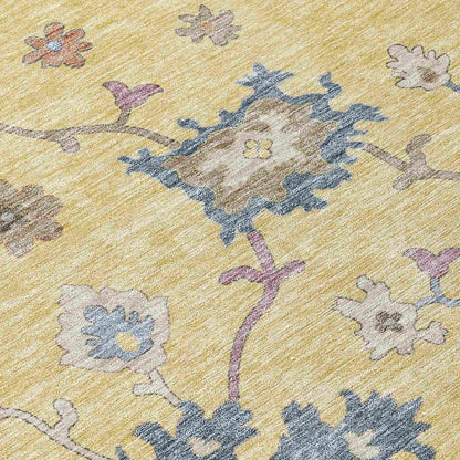 LOOMLAN Rugs Talitha Gold Washable Indoor-Outdoor Rug