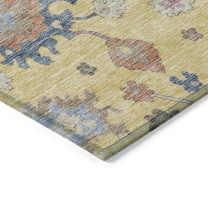 LOOMLAN Rugs Talitha Gold Washable Indoor-Outdoor Rug