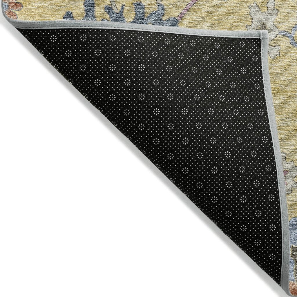 LOOMLAN Rugs Talitha Gold Washable Indoor-Outdoor Rug