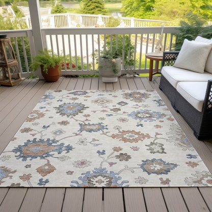 LOOMLAN Rugs Talitha Ivory Washable Indoor-Outdoor Rug