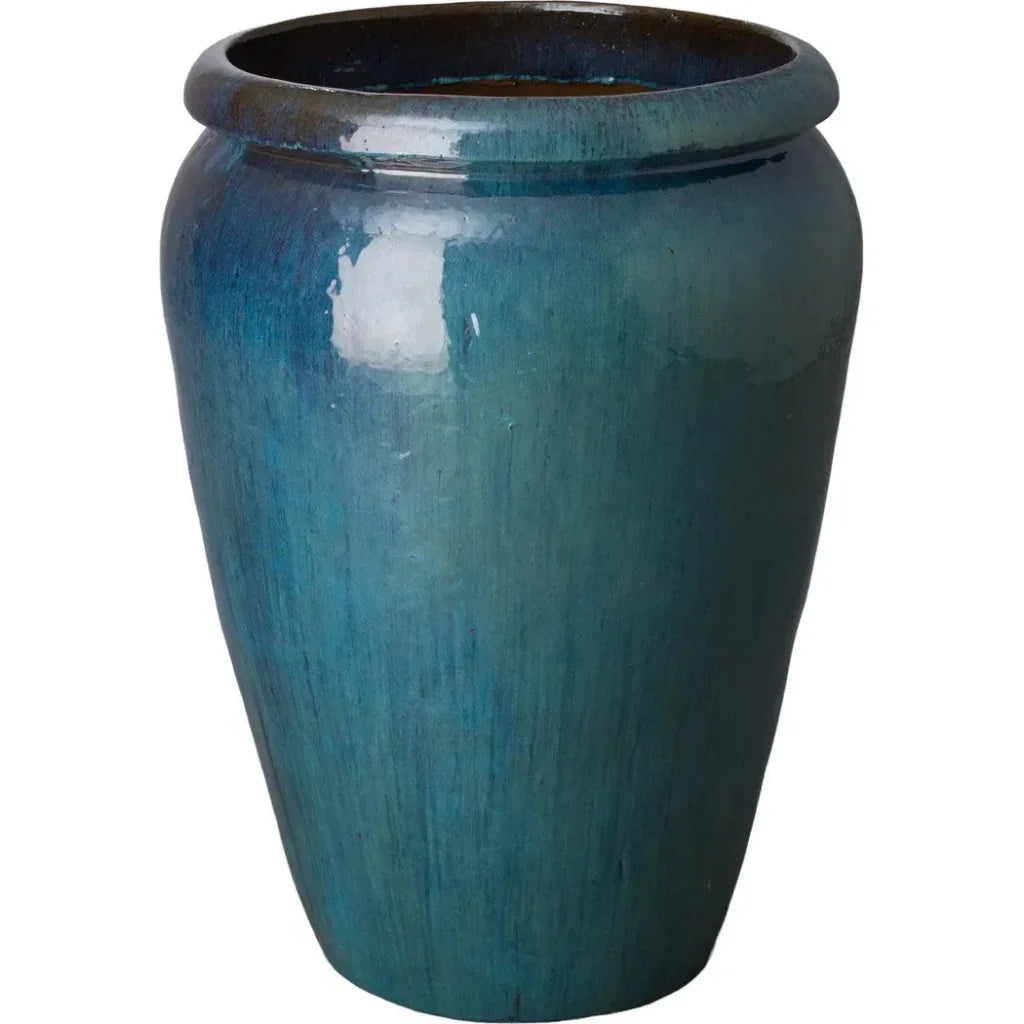Tall Ceramic Round Planter - LOOMLAN - Emissary - Planters