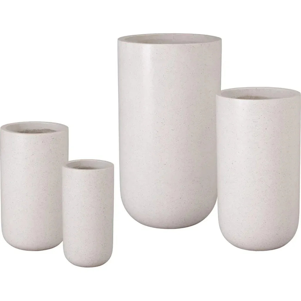Tall Cylinder Terrazzo Round Planter