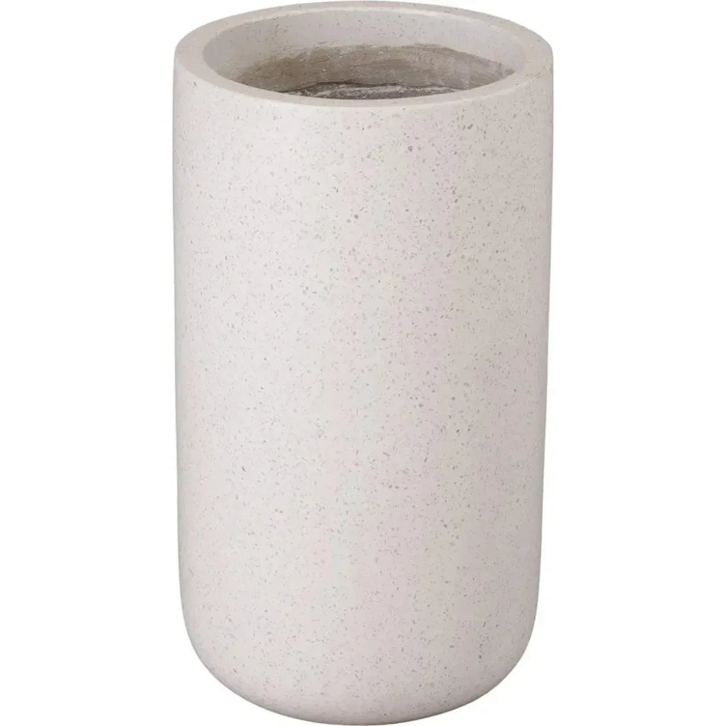 Tall Cylinder Terrazzo Round Planter