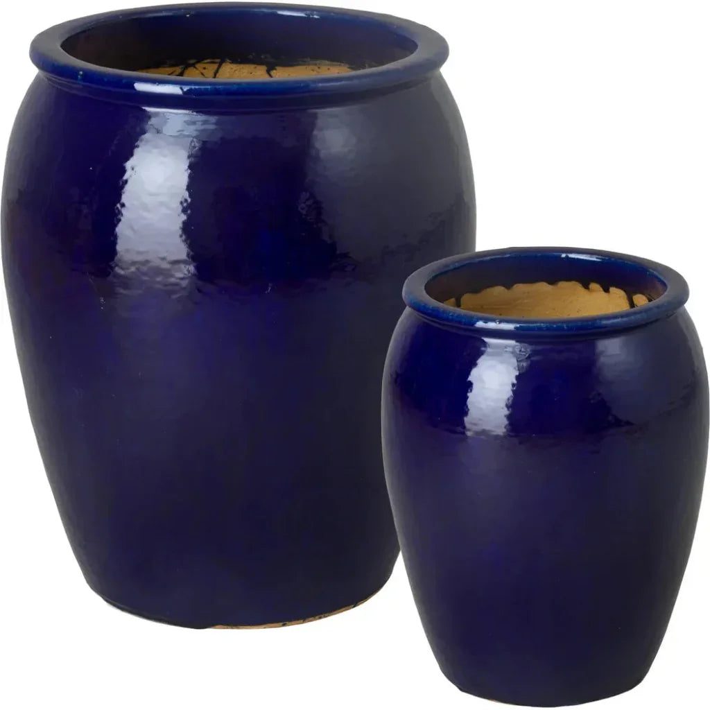 Tall Round Ceramic Planter - LOOMLAN - Emissary - Planters