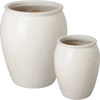 Tall Round Ceramic Planter