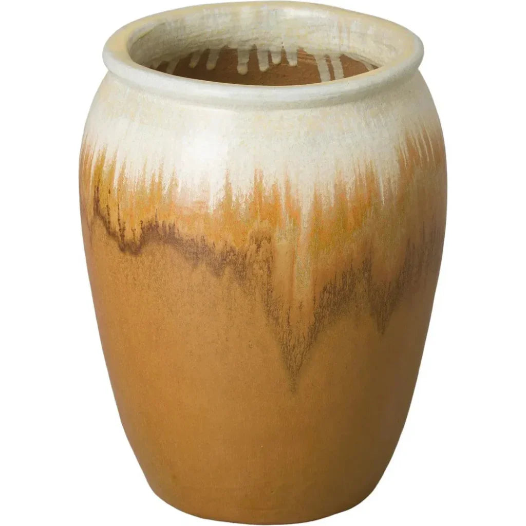 Tall Round Ceramic Planter