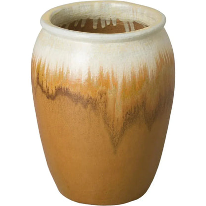 Tall Round Ceramic Planter