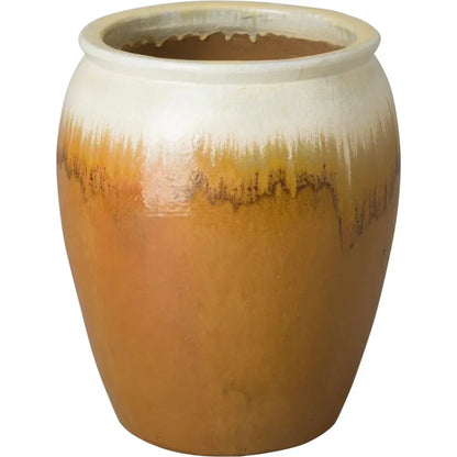 Tall Round Ceramic Planter