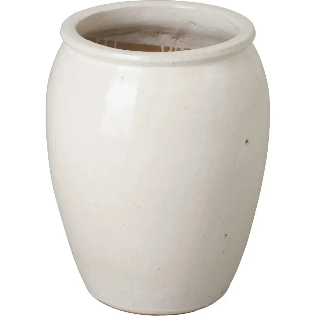 Tall Round Ceramic Planter