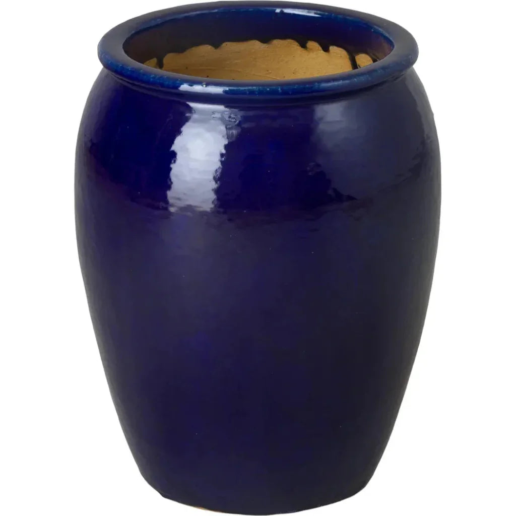 Tall Round Ceramic Planter