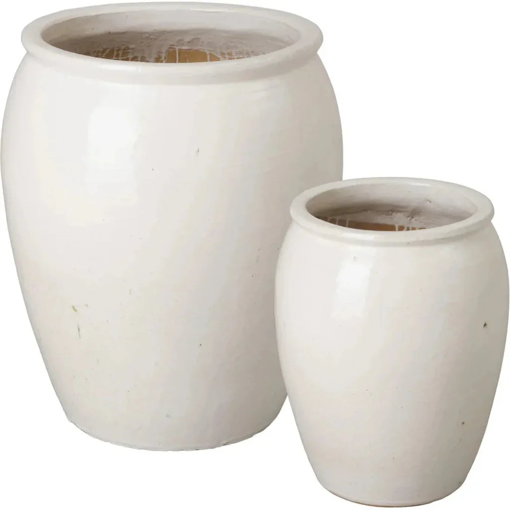 Tall Round Ceramic Planter - LOOMLAN - Emissary - Planters