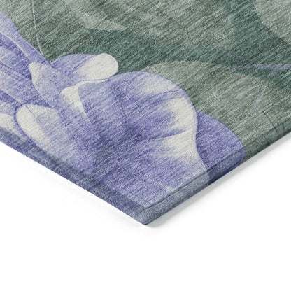 LOOMLAN Rugs Tanarra Purple Washable Indoor-Outdoor Rug