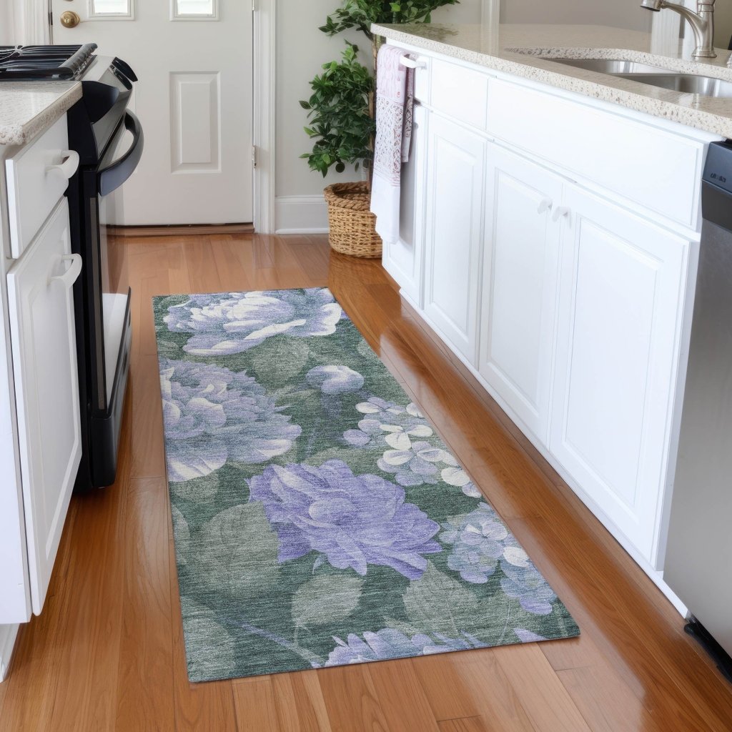 LOOMLAN Rugs Tanarra Purple Washable Indoor-Outdoor Rug