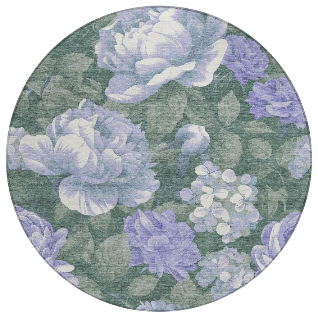 LOOMLAN Rugs Tanarra Purple Washable Indoor-Outdoor Rug