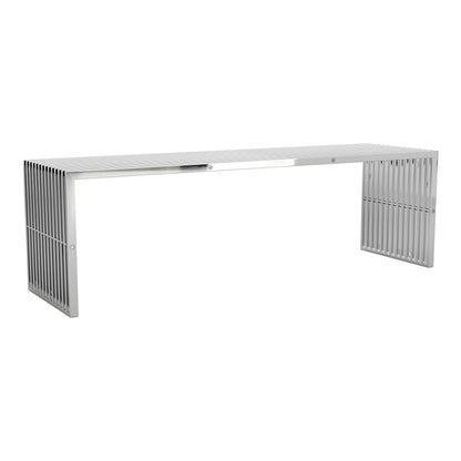 Tania Bench Silver - Sideboards and Things Back Type_Backless, Brand_Zuo Modern, Color_Silver, Finish_Polished, Materials_Metal, Metal Type_Steel, Product Type_Bedroom Bench, Product Type_Entryway Bench, Width_50-60