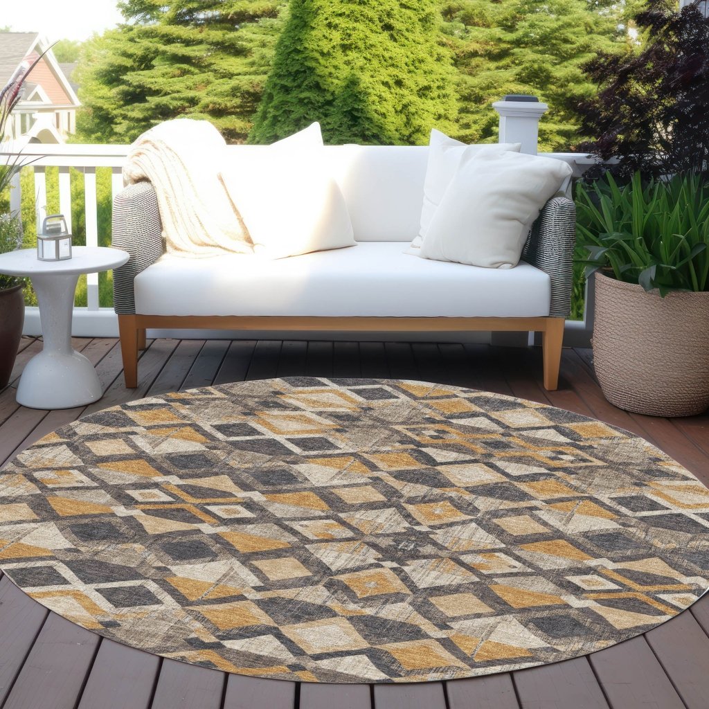Tanmara Gold Washable Indoor - Outdoor Rug - LOOMLAN - LOOMLAN Rugs - Outdoor Rugs