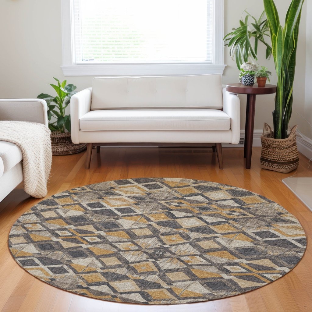 Tanmara Gold Washable Indoor - Outdoor Rug - LOOMLAN - LOOMLAN Rugs - Outdoor Rugs