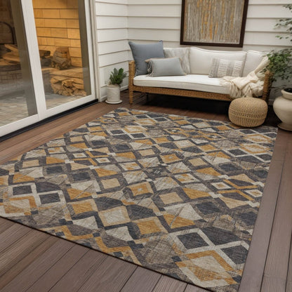 Tanmara Gold Washable Indoor - Outdoor Rug - LOOMLAN - LOOMLAN Rugs - Outdoor Rugs