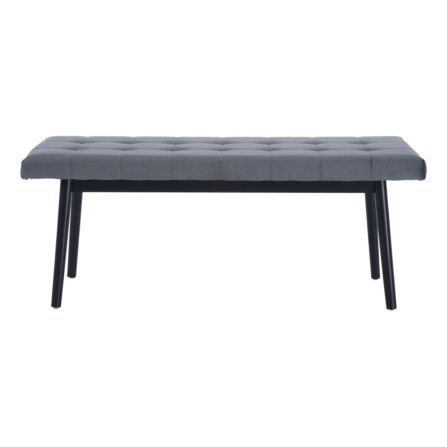 Tanner Bench Gray & Black - Sideboards and Things Accents_Black, Back Type_Backless, Brand_Zuo Modern, Color_Black, Color_Gray, Materials_Wood, Product Type_Bedroom Bench, Product Type_Entryway Bench, Upholstery Type_Fabric Blend, Upholstery Type_Polyester, Width_40-50, Wood Species_Plywood, Wood Species_Rubberwood