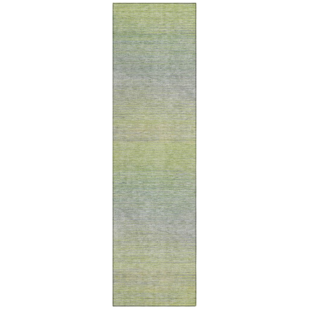LOOMLAN Rugs Tanoura Green Washable Indoor-Outdoor Rug
