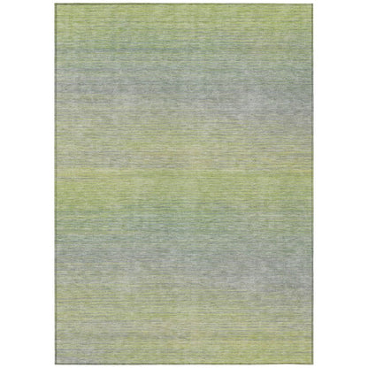 LOOMLAN Rugs Tanoura Green Washable Indoor-Outdoor Rug