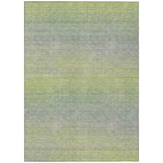 LOOMLAN Rugs Tanoura Green Washable Indoor-Outdoor Rug