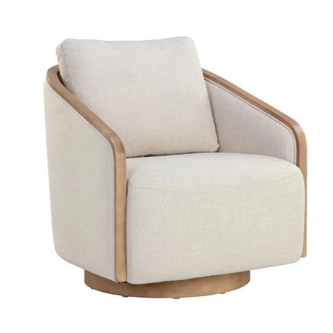 SUNPAN Tasia Fabric Swivel Lounge Chair