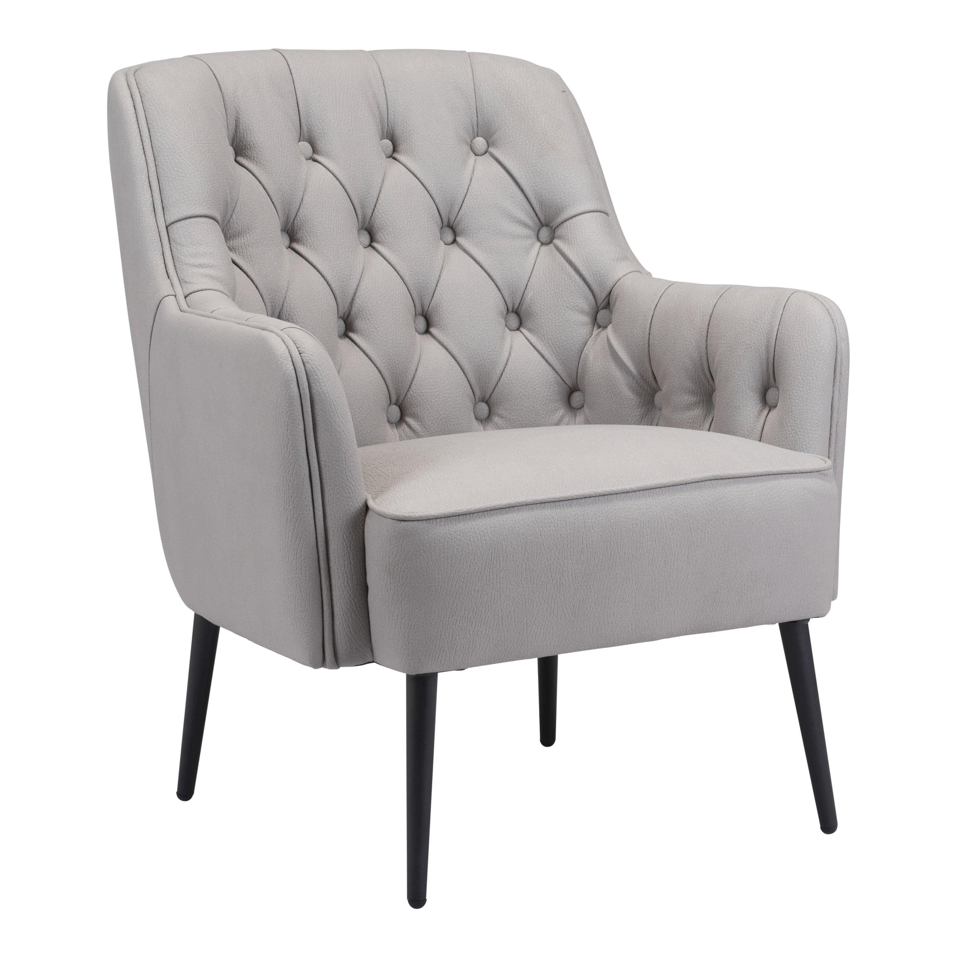 Tasmania Accent Chair Gray - Sideboards and Things Accents_Black, Brand_Zuo Modern, Color_Black, Color_Gray, Finish_Powder Coated, Materials_Metal, Materials_Wood, Metal Type_Steel, Product Type_Occasional Chair, Upholstery Type_Fabric Blend, Upholstery Type_Polyester, Wood Species_Plywood