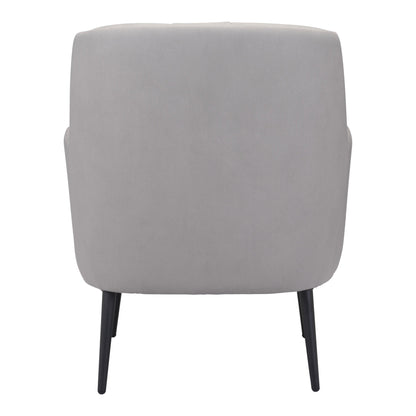 Tasmania Accent Chair Gray - Sideboards and Things Accents_Black, Brand_Zuo Modern, Color_Black, Color_Gray, Finish_Powder Coated, Materials_Metal, Materials_Wood, Metal Type_Steel, Product Type_Occasional Chair, Upholstery Type_Fabric Blend, Upholstery Type_Polyester, Wood Species_Plywood