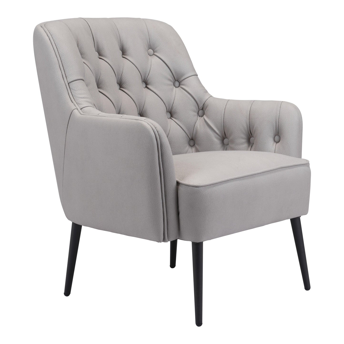 Tasmania Accent Chair Gray - Sideboards and Things Accents_Black, Brand_Zuo Modern, Color_Black, Color_Gray, Finish_Powder Coated, Materials_Metal, Materials_Wood, Metal Type_Steel, Product Type_Occasional Chair, Upholstery Type_Fabric Blend, Upholstery Type_Polyester, Wood Species_Plywood