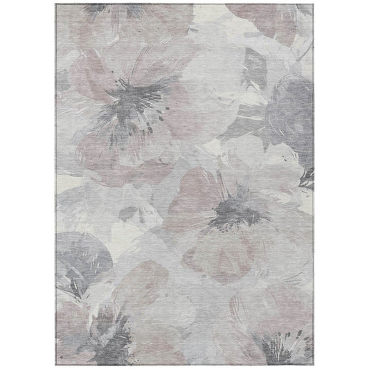 LOOMLAN Rugs Tasmina Brown Washable Indoor-Outdoor Rug