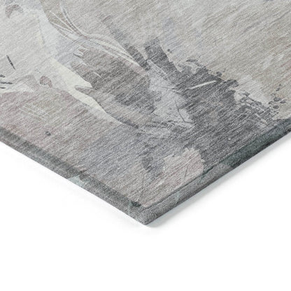 LOOMLAN Rugs Tasmina Brown Washable Indoor-Outdoor Rug