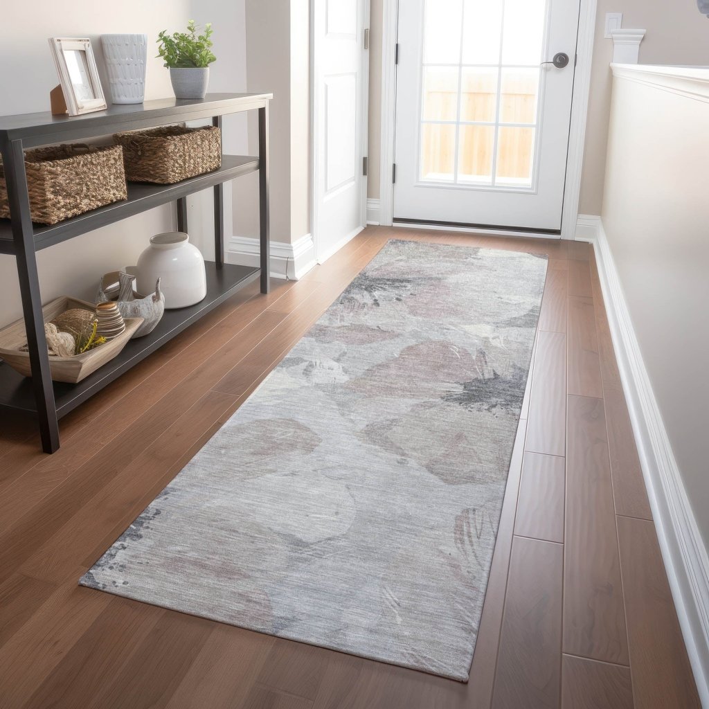 LOOMLAN Rugs Tasmina Brown Washable Indoor-Outdoor Rug