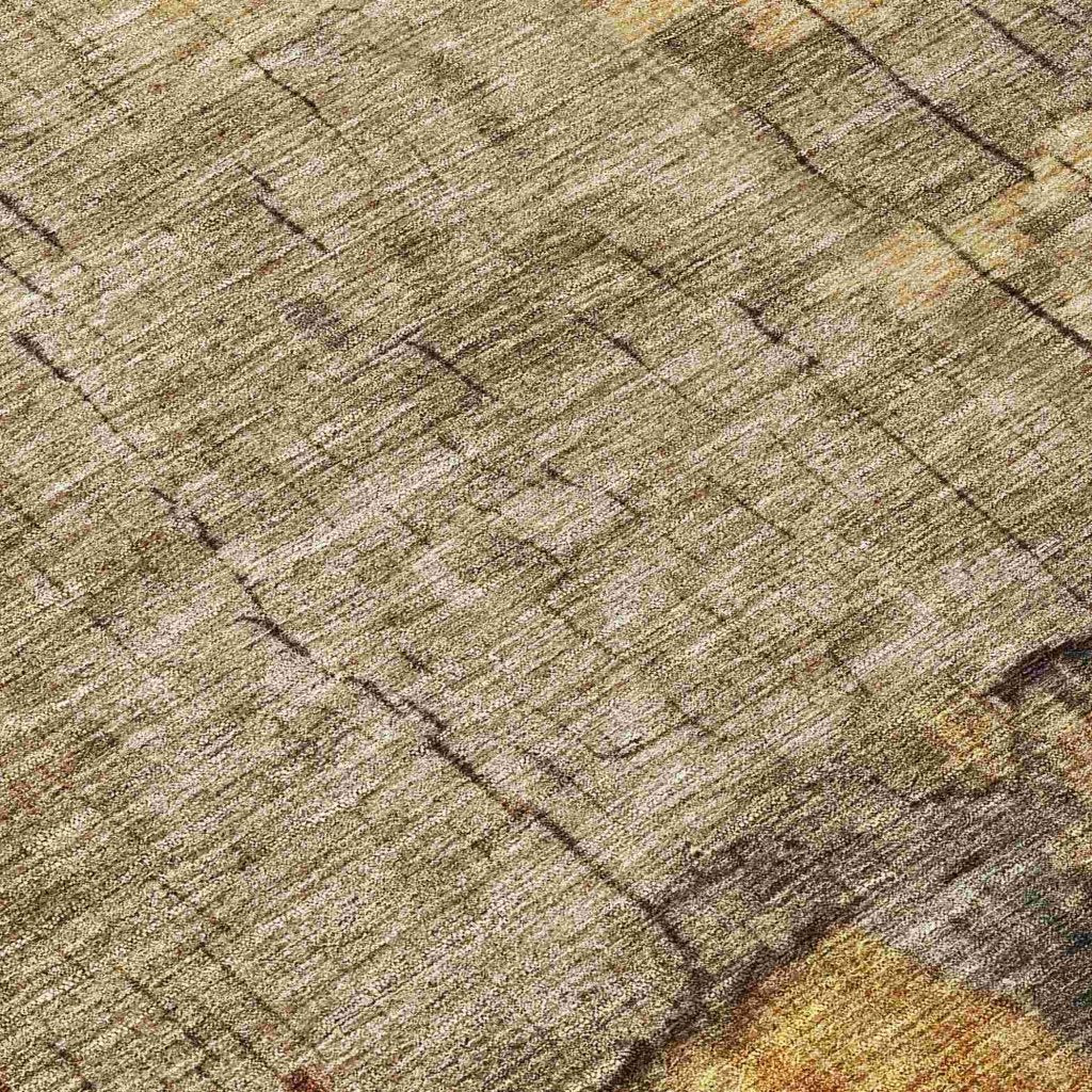 Tektar Brown Washable Indoor - Outdoor Rug - LOOMLAN - LOOMLAN Rugs - Outdoor Rugs