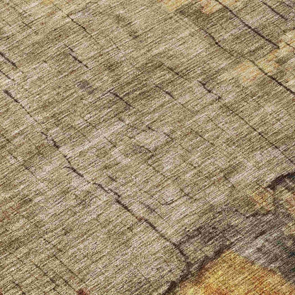 Tektar Brown Washable Indoor - Outdoor Rug - LOOMLAN - LOOMLAN Rugs - Outdoor Rugs