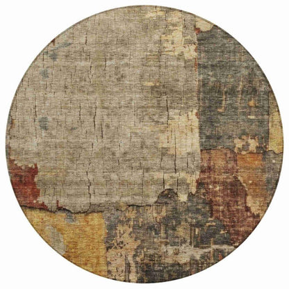 Tektar Brown Washable Indoor-Outdoor Rug