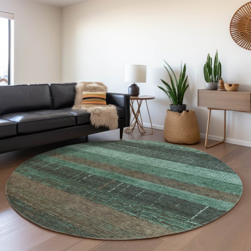 LOOMLAN Rugs Tembira Teal Washable Indoor-Outdoor Rug