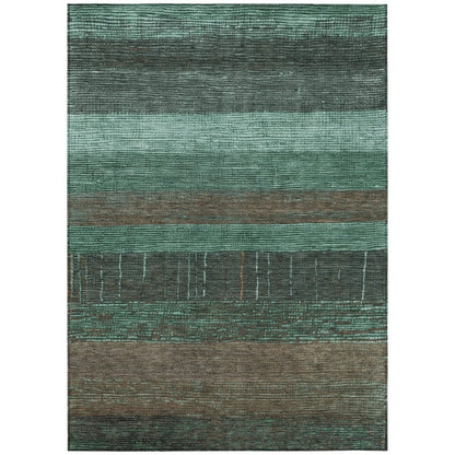 LOOMLAN Rugs Tembira Teal Washable Indoor-Outdoor Rug